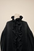 画像5: MIKIOSAKABE (ミキオサカベ) RUFFLE HALF SLEEVE LONG SHIRT black (5)