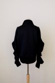 画像3: naokitomizuka × Reebok half Zip deformed sweatshirt black (3)