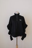 画像1: naokitomizuka × Reebok half Zip deformed sweatshirt black (1)