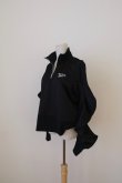 画像2: naokitomizuka × Reebok half Zip deformed sweatshirt black (2)