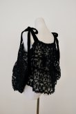 画像3: naokitomizuka (ナオキトミヅカ) Organdie embroidery ribbon  blouse  black (3)