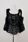 画像4: naokitomizuka (ナオキトミヅカ) Organdie embroidery ribbon  blouse  black (4)