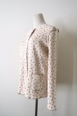 画像2: kéngo (ケンゴ) ”kobana ga saita” printed rib cardigan hot pink (2)