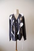 画像1: RIV NOBUHIKO (リブ ノブヒコ）PALMER FLOWER CARDIGAN grey (1)