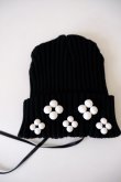 画像1: RIV NOBUHIKO (リブ ノブヒコ）PALMER BEAD KNIT CAP black (1)