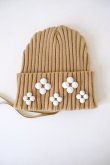 画像1: RIV NOBUHIKO (リブ ノブヒコ）PALMER BEAD KNIT CAP beige (1)