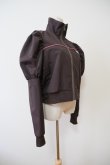 画像2: NON TOKYO PUFFSLEEVE NYLON BLOUSON brown (2)