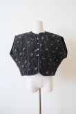 画像1: DECO depuis 1985 FLOWER QUILT VEST black (1)