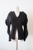 画像1: DECO depuis 1985 FRONT SLIT RIB KNIT black (1)