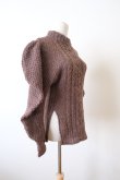 画像2: DECO depuis 1985 PUFF SLEEVE SLIT KNIT brown (2)