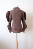 画像3: DECO depuis 1985 PUFF SLEEVE SLIT KNIT brown (3)