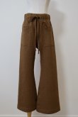 画像1: kéngo (ケンゴ) cotton wool bokomoko flare pants caramel 1size (1)