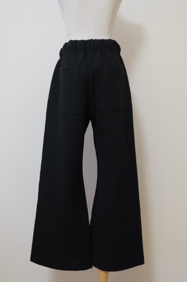 画像1: kéngo (ケンゴ) cotton wool bokomoko flare pants blackl 1size (1)