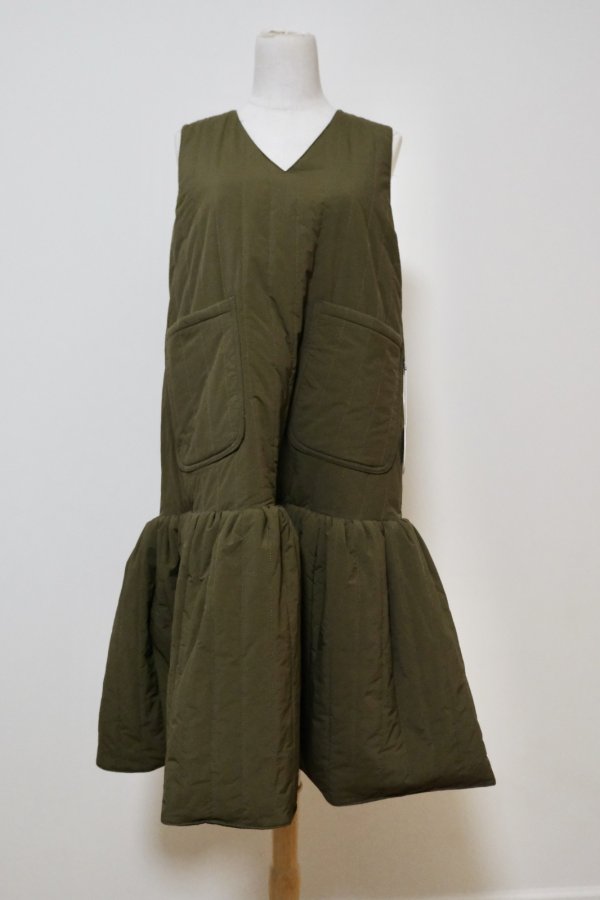 画像1: NON TOKYO REVERSIBLE QUILTING ONE-PIECE   khaki black (1)