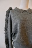 画像4: NON TOKYO RUFFLED SLEEVE KNIT grey (4)