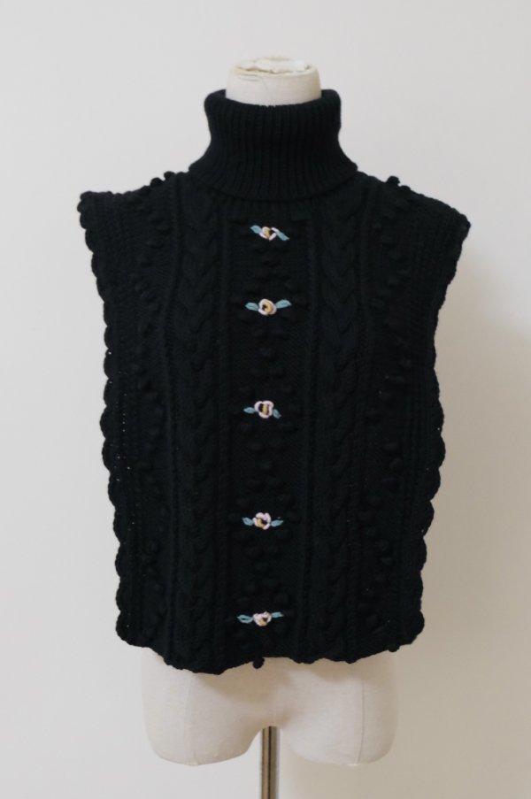 画像1: MICHAELA BUERGER  LOLA roll neck collar black (1)