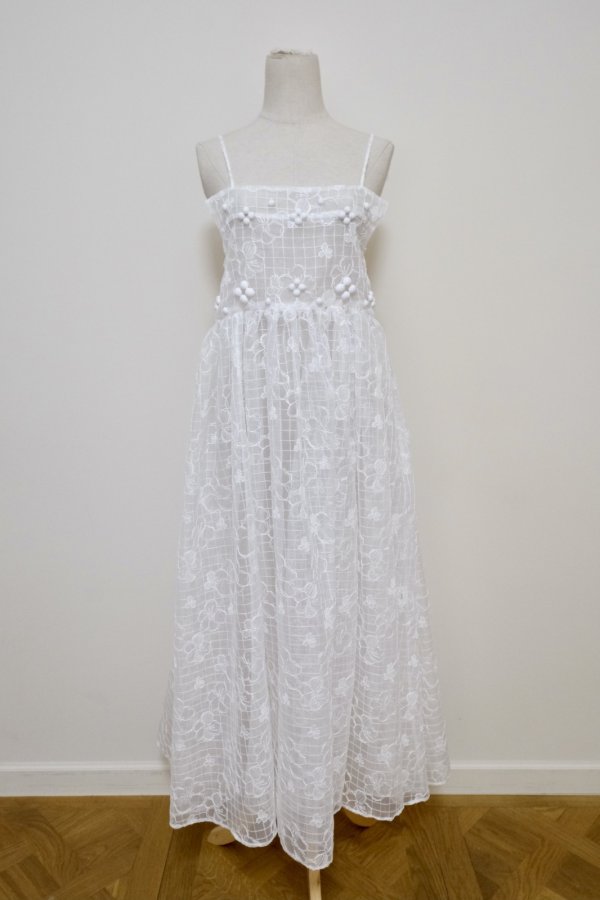 画像1: RIV NOBUHIKO (リブ ノブヒコ）ASH EMBROIDERY DRESS white (1)