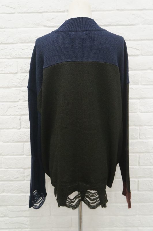 NON TOKYO (ノントーキョー ） DAMEGE MOHAIR KNIT black multi 1size ...